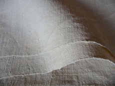 画像3: フランス製 アンティークリネン 手織りのシャンブル シーツ オートミール（日本国内発送品）  (3)