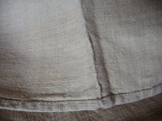 画像6: フランス製 アンティークリネン 手織りのシャンブル シーツ オートミール（日本国内発送品）  (6)
