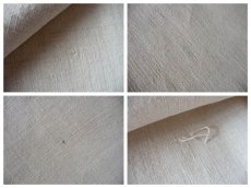 画像8: フランス製 アンティークリネン 手織りのシャンブル シーツ オートミール（日本国内発送品）  (8)