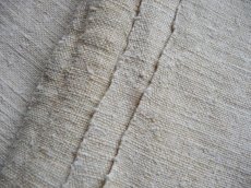 画像7: フランス製 アンティークリネン 手織りのシャンブル シーツ オートミール（日本国内発送品）  (7)