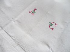 画像6: フランス製 アンティーク メティスリネン シーツ 手刺繍 イニシャル AC （日本国内発送品） (6)