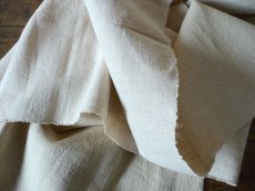画像6: ドイツ製 アンティークリネン 農婦の手織り エクリュ (6)