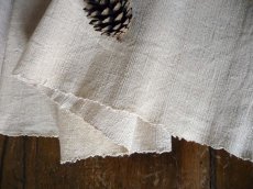 画像1: ドイツ製 アンティークリネン 農婦の手織り エクリュ (1)