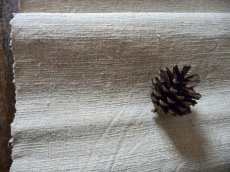 画像8: ドイツ製 アンティークリネン 農婦の手織り エクリュ (8)