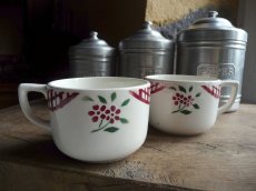 画像2: ディゴワン & サルグミンヌ '' NIGER '' 小花とチェックのカップ ２客セット B (2)