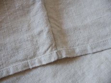画像4: フランス製 アンティークリネン 手織りのシャンブル シーツ イニシャル LC (4)