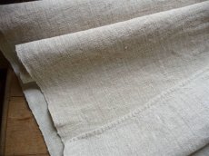 画像8: フランス製 アンティークリネン 手織りのシャンブル クロス B  (8)