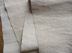 画像7: フランス製 アンティークリネン 手織りのシャンブル クロス B  (7)