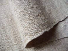 画像4: フランス製 アンティークリネン 手織りのシャンブル クロス B  (4)