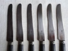 画像9: フランスアンティーク カトラリー クトー　黒檀 ６本セット B (9)