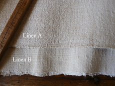 画像15: ドイツ製 アンティークリネン 農婦の手織り シャンブル 生成り A (15)