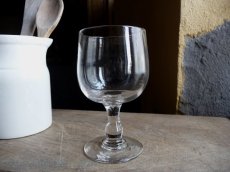 画像8: フランスアンティーク ワイングラス 吹きガラス ２脚セット B (8)