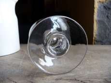 画像7: フランスアンティーク ワイングラス 吹きガラス ２脚セット B (7)