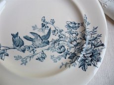 画像12: ロンウィ 小鳥のプレート ブルー A (12)