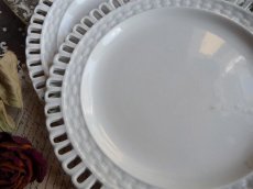 画像14: アンティーク 白釉のパニエ皿 A (14)