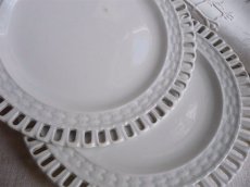 画像5: アンティーク 白釉のパニエ皿 A (5)