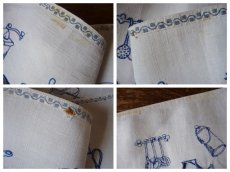 画像8: フランス アンティーク 青糸刺繍の棚飾り キッチンツール (8)