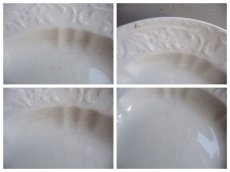 画像9: フランスアンティーク 白釉の深皿 ’’ CAIFFA '' B (9)