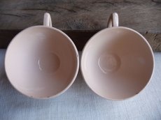 画像4: ディゴワン & サルグミンヌ カップ＆ソーサー ペールピンク 波リム ２客セット　B (4)