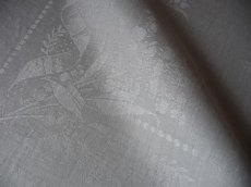 画像7: フランス製 アンティーク ダマスク織り セルヴィエット すずらん (7)