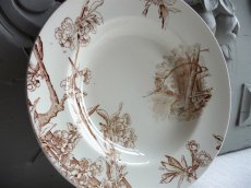 画像1: クレイユ モントロー 深皿 '' CERISIER '' B (1)