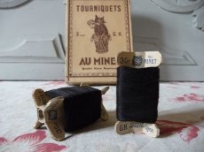 画像5: フランス製 糸巻き AU MINET ブラック (5)