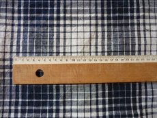 画像6: ドイツ製 アンティークリネン 手織り インディゴチェック (6)