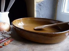 画像13: フランスアンティーク オーバル型のグラタン皿 胡桃色 (13)