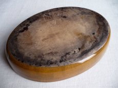 画像9: フランスアンティーク オーバル型のグラタン皿 胡桃色 (9)