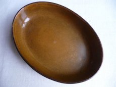 画像7: フランスアンティーク オーバル型のグラタン皿 胡桃色 (7)
