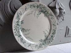 画像11: クレイユ モントロー プレート 小鳥 '' LINOTTE ''  グリーン B (11)