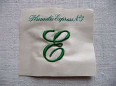 画像3: フランス製 イニシャル 刺繍シート No.3 グリーン '' E '' (在庫9→1) (3)