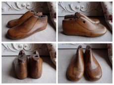 画像5: フランス アンティーク  こどもの木製靴型 木靴　 (5)