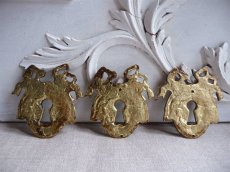 画像6: フランスアンティーク 真鍮の鍵飾り リボン  (6)