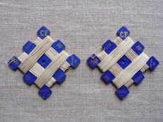 画像4: フランス製 麻の糸巻き コバルトブルーの台紙　（在庫2→1) (4)