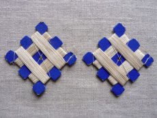 画像5: フランス製 麻の糸巻き コバルトブルーの台紙　（在庫2→1) (5)