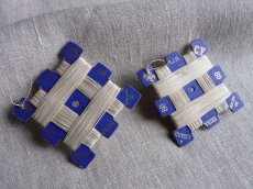 画像6: フランス製 麻の糸巻き コバルトブルーの台紙　（在庫2→1) (6)