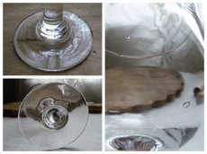 画像7: フランスアンティーク ワイングラス 吹きガラス ２脚セット A (7)