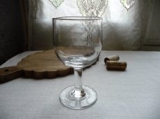 画像4: フランスアンティーク ワイングラス 吹きガラス ２脚セット A (4)