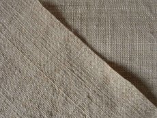 画像7: フランス製 アンティークリネン 手織りのシャンブル生地 小麦色 (7)