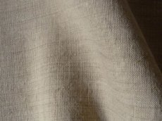 画像11: フランス製 アンティークリネン 手織りのシャンブル生地 小麦色 (11)