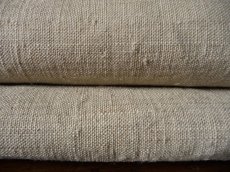 画像8: フランス製 アンティークリネン 手織りのシャンブル生地 小麦色 (8)