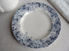 画像2: フランス アンティーク プレート フルールブルー A (2)