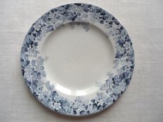 画像5: フランス アンティーク プレート フルールブルー A (5)