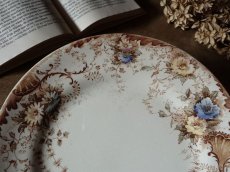 画像1: ショワジールロワ デザートプレート ロカイユと儚いお花 A (1)