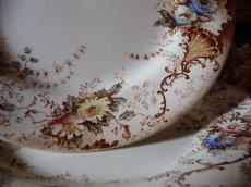画像1: ショワジールロワ デザートプレート ロカイユと儚いお花 C (1)