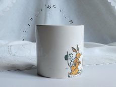 画像3: フランス アンティーク GIVORS うさぎと蛙のポット FARINE (3)
