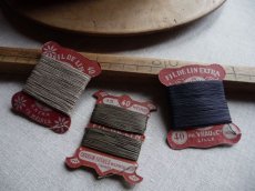 画像1: フランス製  麻の糸巻き 3個セット　(在庫5→3) (1)