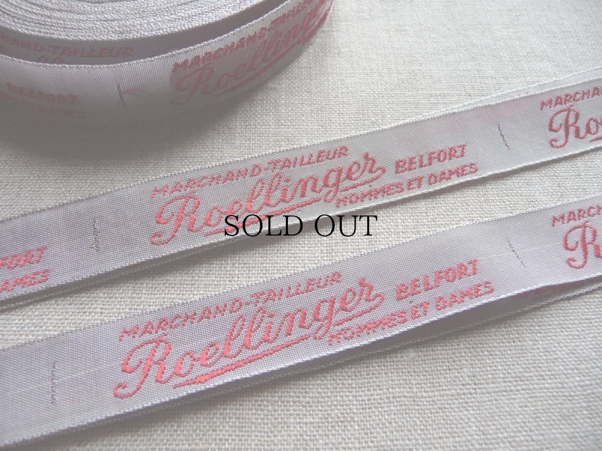 画像7: フランス製 メルスリー ラベル 布タグ '' Roellinger BELFORT'' ライトグレー　(在庫6→0） (7)
