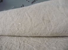 画像11: フランス製 アンティークリネン 手織りのシャンブルリネン シーツ  小麦色  (11)
